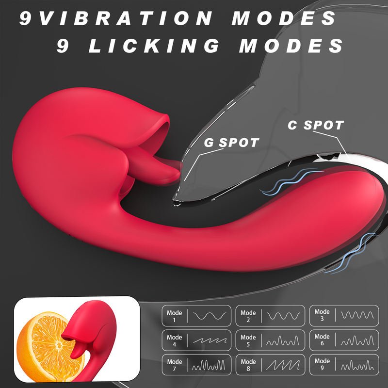 Tongue Licking Vibration Soothing Massage and Masturbator Sex Vibrator - Lovetoys wholesales shop