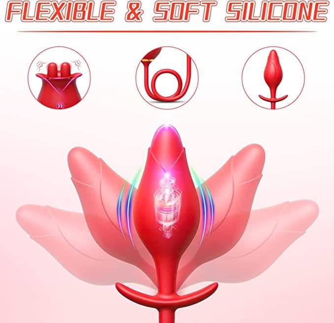 Tongue Licking Vibrator Rose Sex Toys for Woman - Lovetoys wholesales shop