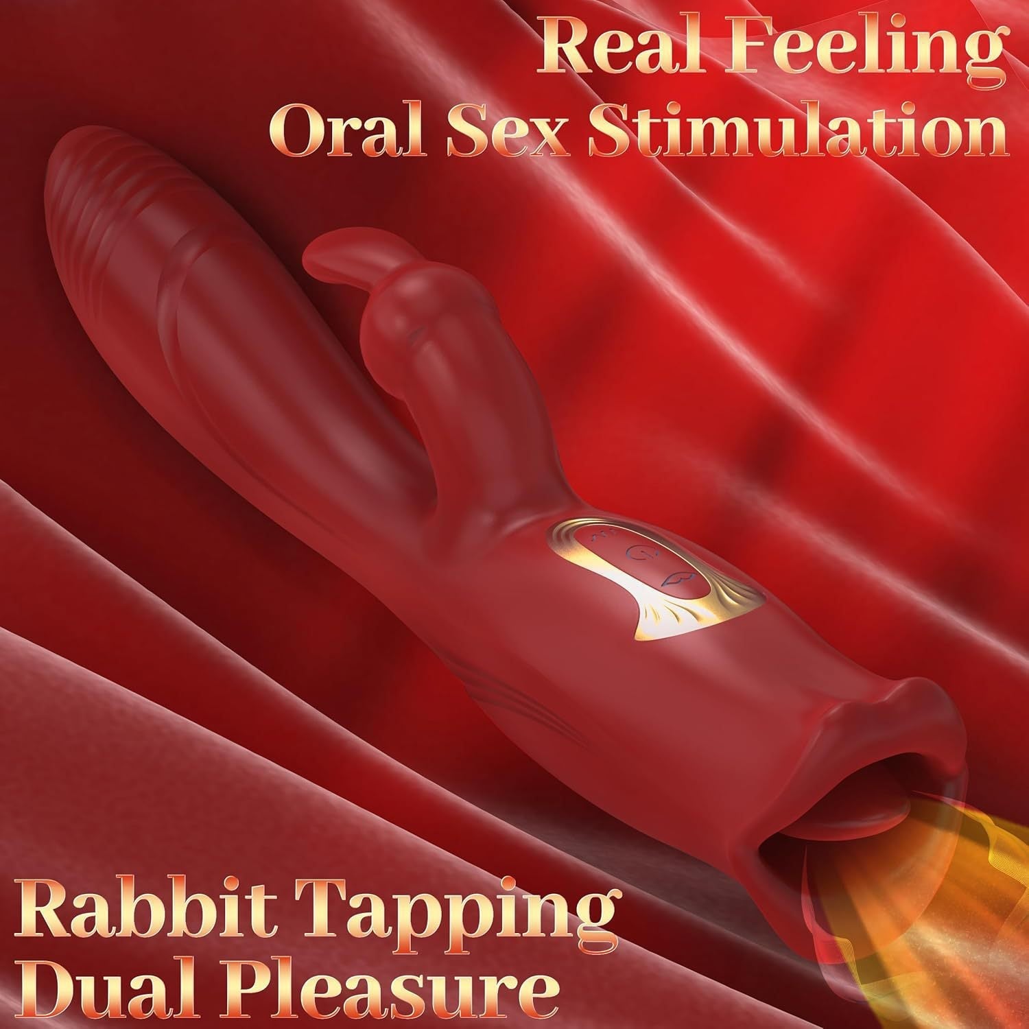Triple Pleasure Mouth Biting Rabbit Vibrator - Lovetoys wholesales shop