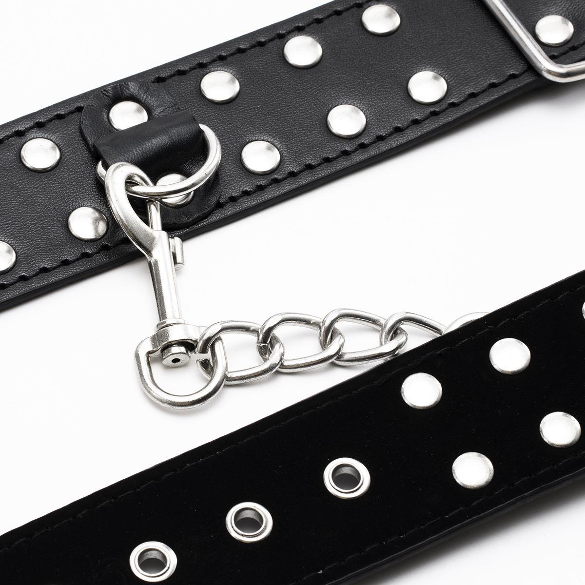Two Row Nail Buckle Hand Cuffs - Lovetoys wholesales shop