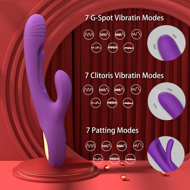 Vagina G - spot Masturbation 3 in 1 Women Sex Toys Rabbit Vibrators - Lovetoys wholesales shop