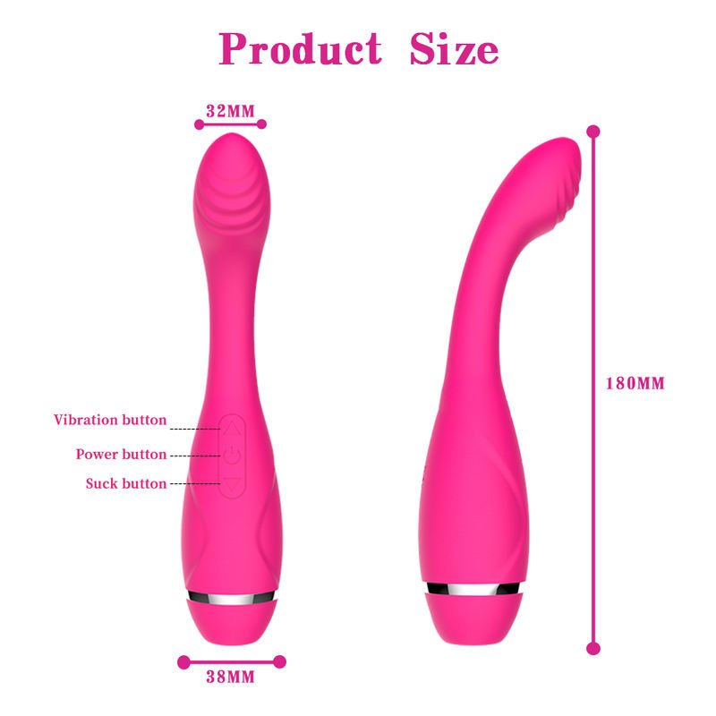 Vibrating G - spot Vibrator Stick 8 Vibration Modes 5 Sucking Modes - Lovetoys wholesales shop
