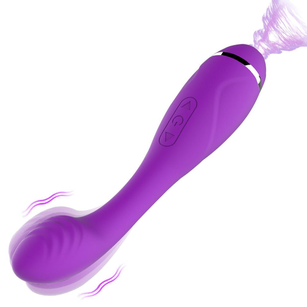 Vibrating G - spot Vibrator Stick 8 Vibration Modes 5 Sucking Modes - Lovetoys wholesales shop