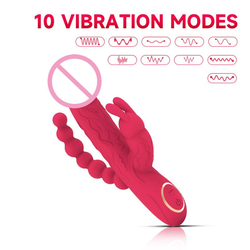 Vibration Anal Bead Massager G - spot Simulation Penis Rabbit Vibrator - Lovetoys wholesales shop