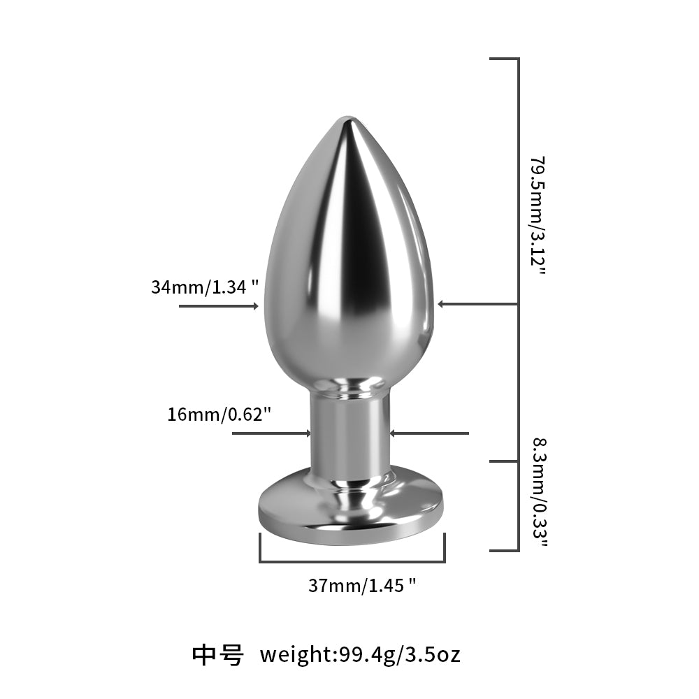 Vibration Stainless Steel Butt Plug - Lovetoys wholesales shop