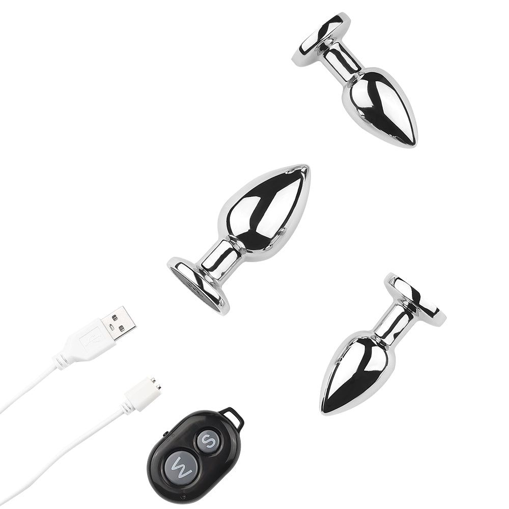 Vibration Stainless Steel Butt Plug - Lovetoys wholesales shop
