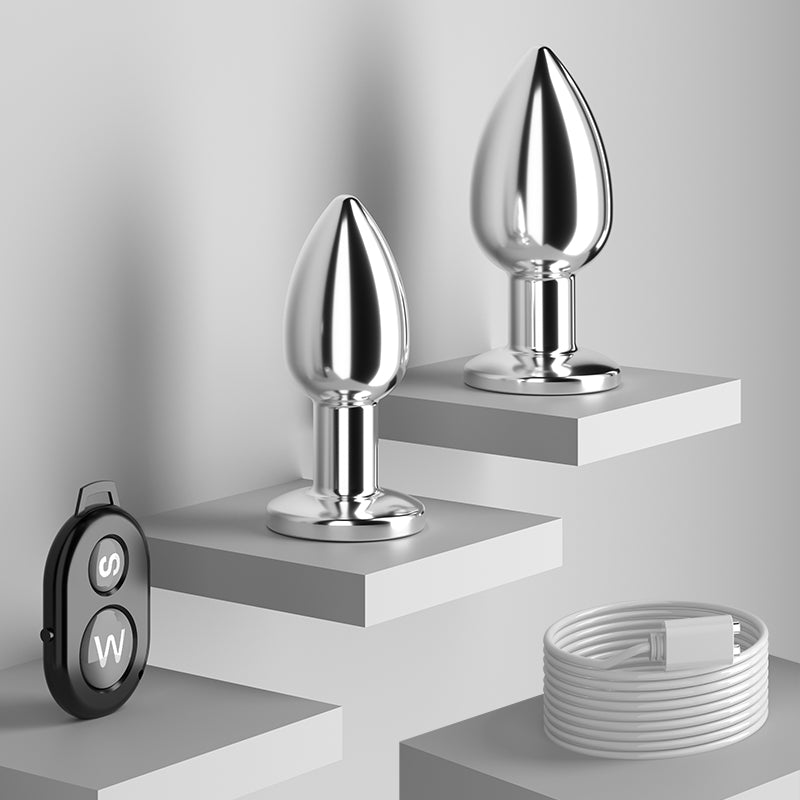 Vibration Stainless Steel Butt Plug - Lovetoys wholesales shop