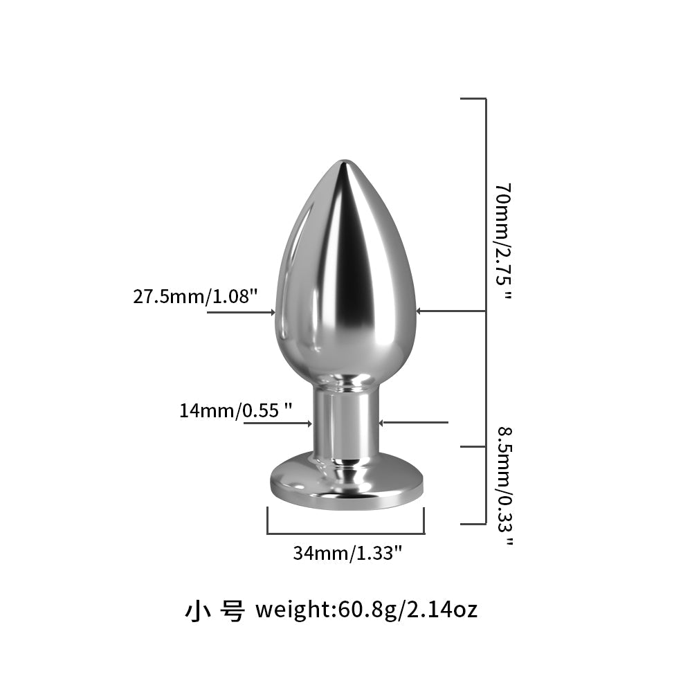 Vibration Stainless Steel Butt Plug - Lovetoys wholesales shop