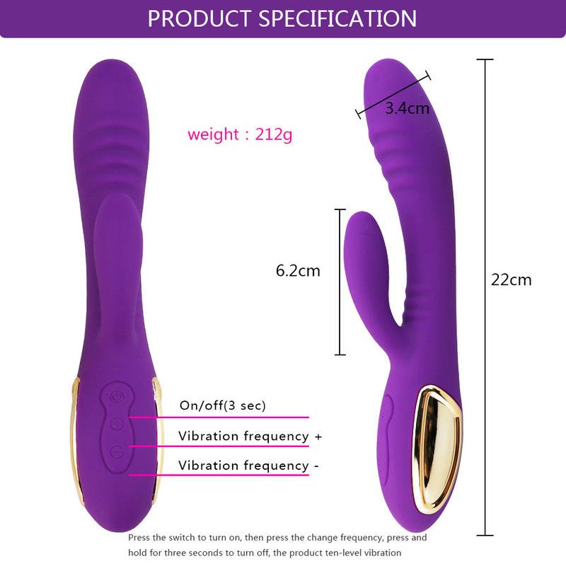 Vibrator Double - head Masturbation G - spot Rabbit Vibrators - Lovetoys wholesales shop