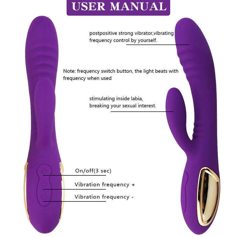 Vibrator Double - head Masturbation G - spot Rabbit Vibrators - Lovetoys wholesales shop