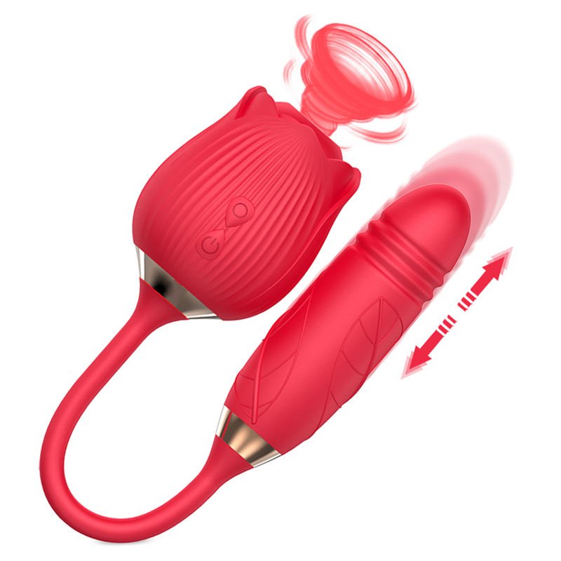 Waterproof Silicone Clitoral Sucking Vibrator Rose Sex Toys for Woman - Lovetoys wholesales shop