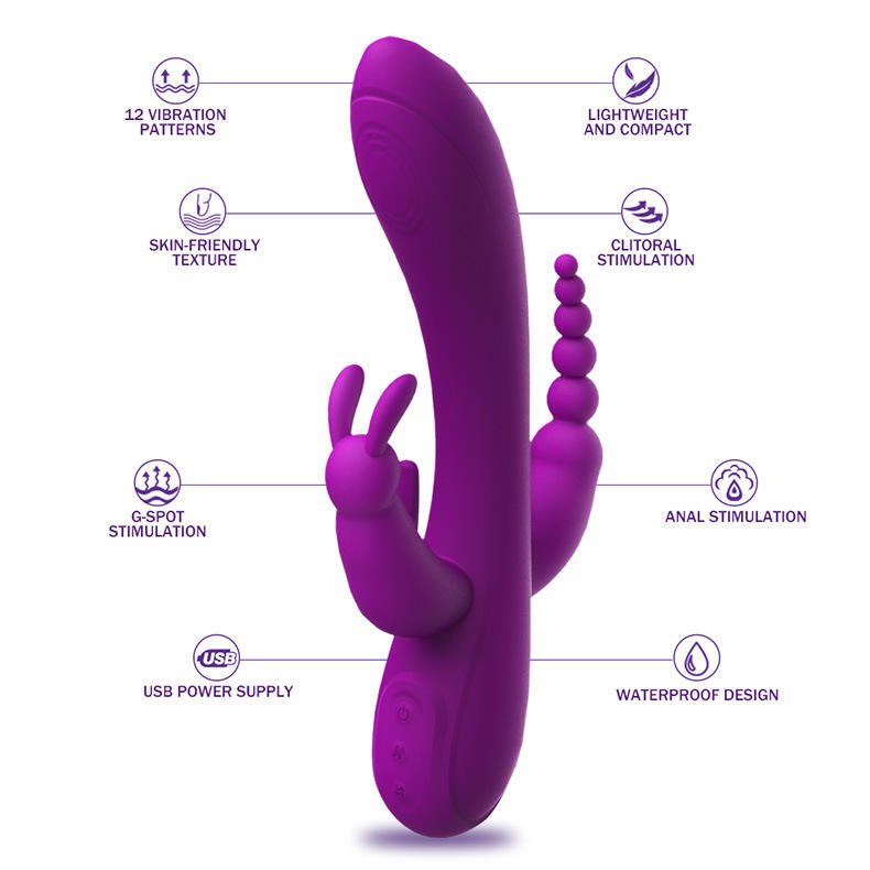 Wholesale 12 Vibration Patterns Handheld G - spot Anal Stimulus Rabbit Vibrators - Lovetoys wholesales shop
