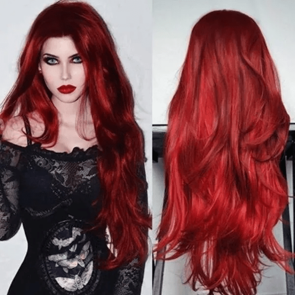 Wholesale Women'S Fashion Burgundy Long Curly Wig - Lovetoys wholesales shop