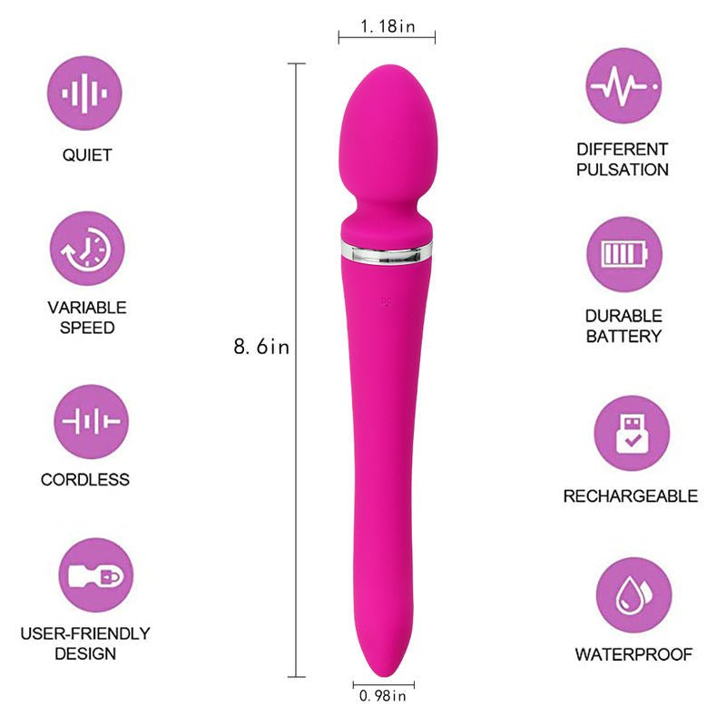 Woman Handheld 10 - frequency Duction Massage Adult Sex Toys Vibrator Wand - Lovetoys wholesales shop