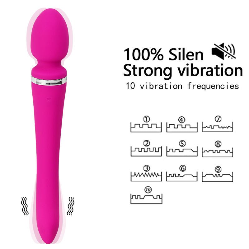 Woman Handheld 10 - frequency Duction Massage Adult Sex Toys Vibrator Wand - Lovetoys wholesales shop