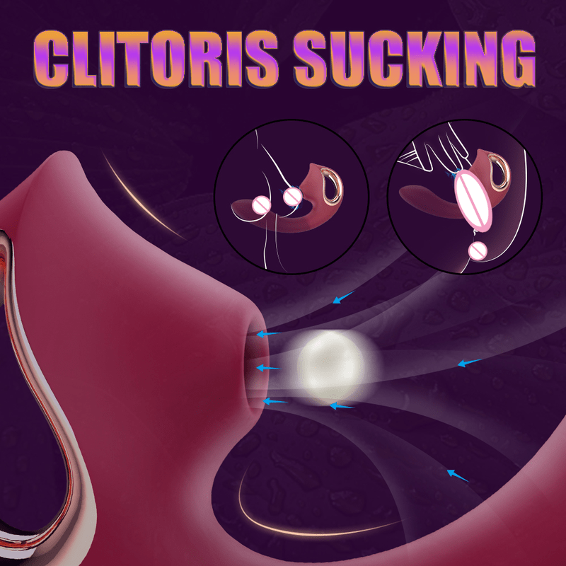 Women Clitoris G - Spot Double Stimulation Vibrator Sucker Handheld Vibrator - Lovetoys wholesales shop