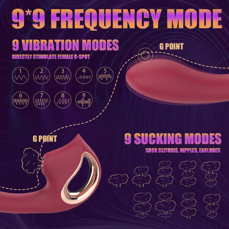 Women Clitoris G - Spot Double Stimulation Vibrator Sucker Handheld Vibrator - Lovetoys wholesales shop