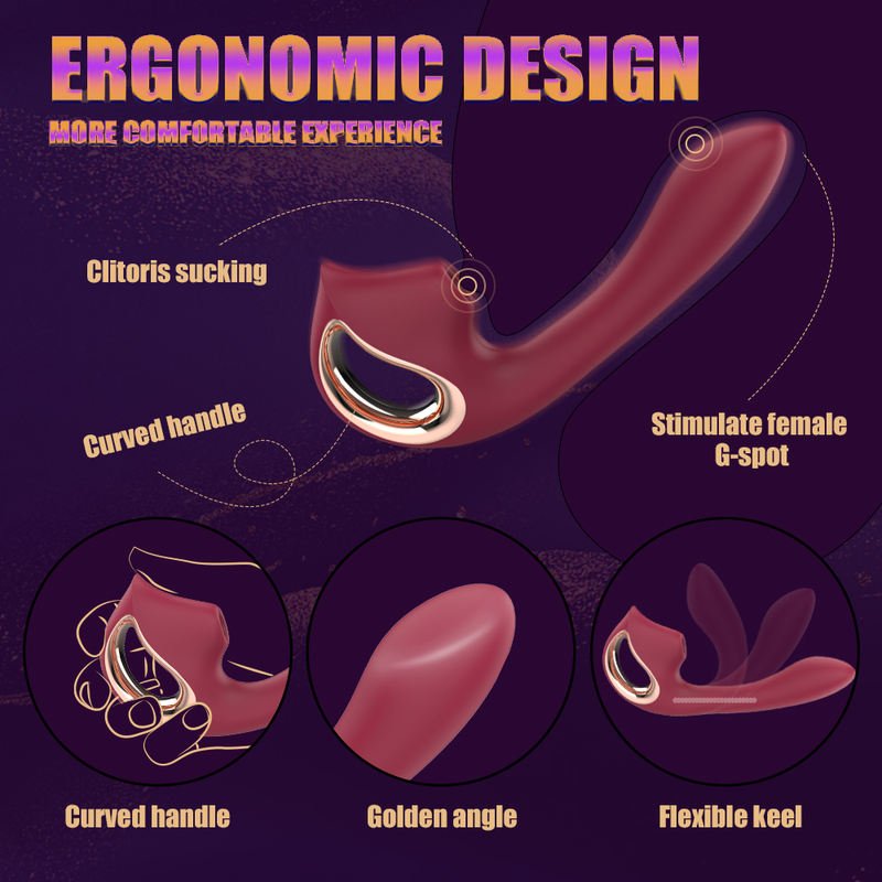 Women Clitoris G - Spot Double Stimulation Vibrator Sucker Handheld Vibrator - Lovetoys wholesales shop