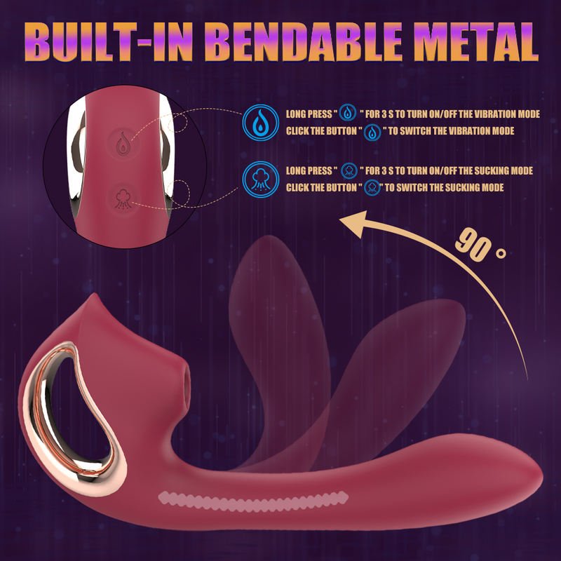 Women Clitoris G - Spot Double Stimulation Vibrator Sucker Handheld Vibrator - Lovetoys wholesales shop