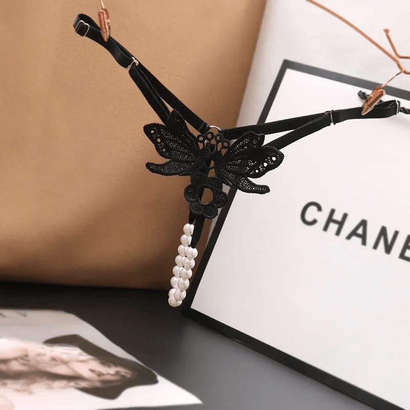 Women Fashion Sexy Hollow Embroidery Sexy Pearl Underwear - Lovetoys wholesales shop