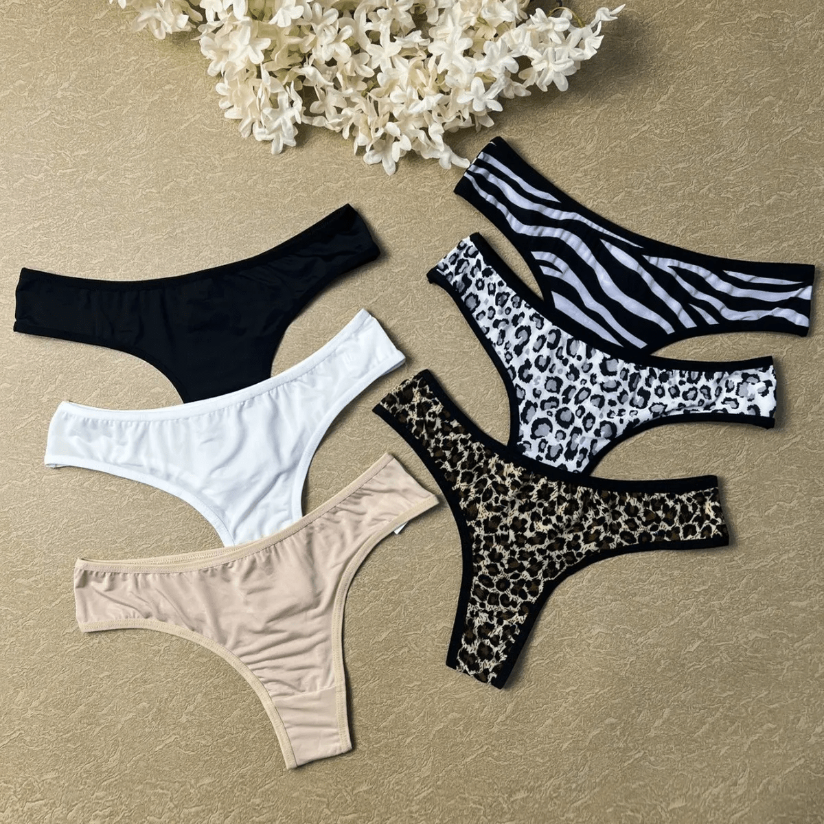 Women Fashion Sexy Hollow Leopard Zebra Print Low Waist Underwear - Lovetoys wholesales shop