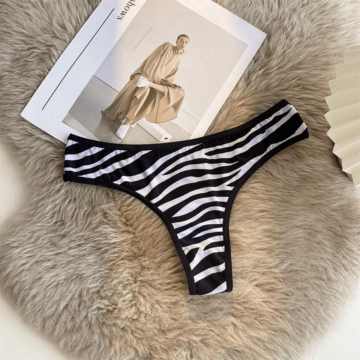 Women Fashion Sexy Hollow Leopard Zebra Print Low Waist Underwear - Lovetoys wholesales shop