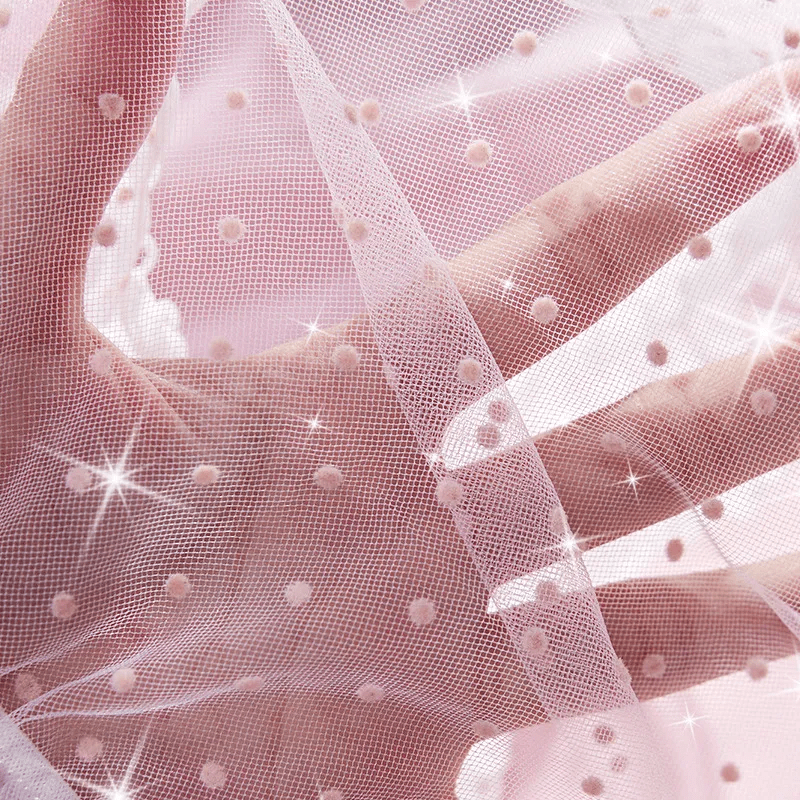 Women Fashion Sexy Perspective Polar Dot Mesh Bow Sexy Lingerie Set - Lovetoys wholesales shop