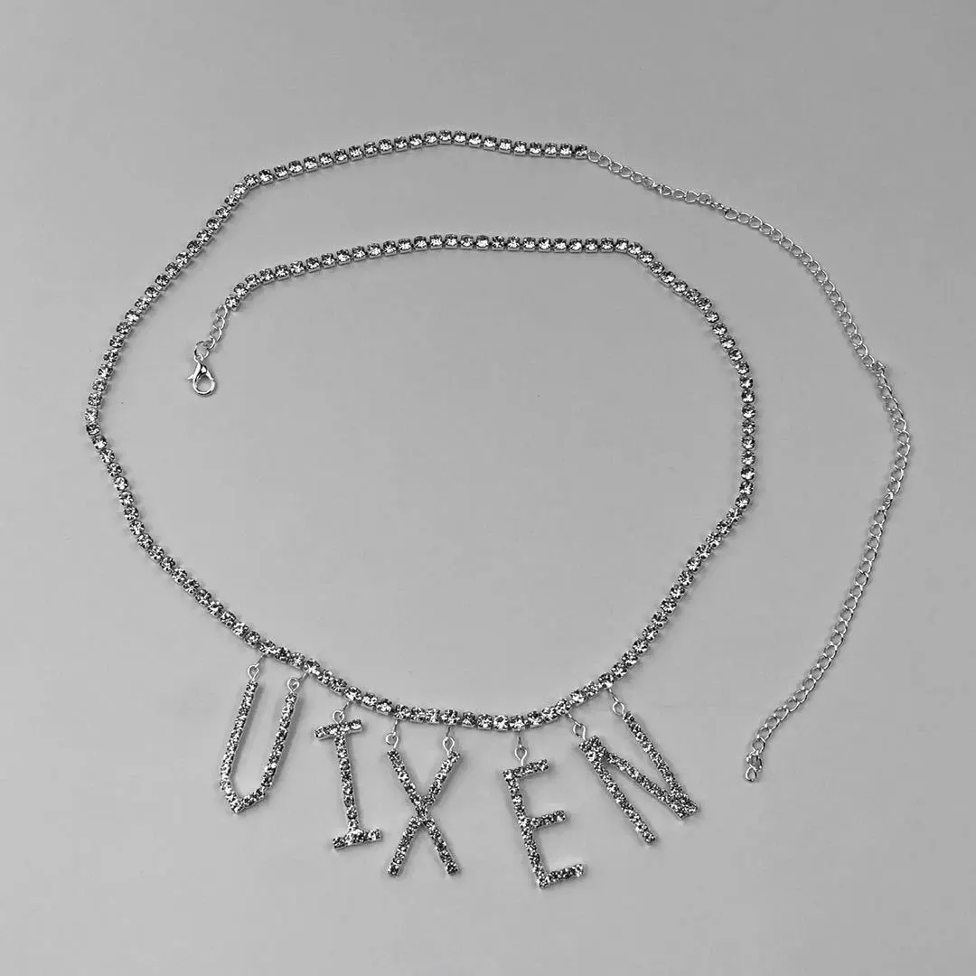Women Fashion Sexy Rhinestone Letter Waist Chain - Lovetoys wholesales shop