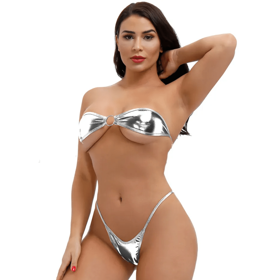 Women Fashion Sexy Solid Color Tube Top Bikini Swimsuit - Lovetoys wholesales shop