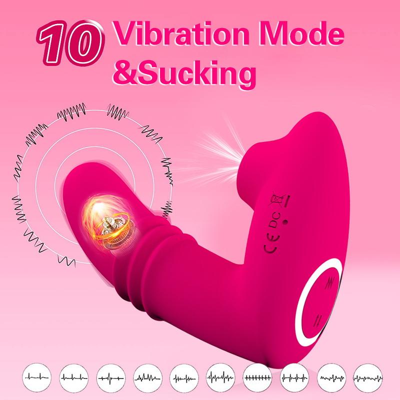 Women Masturbation Clitoris Sucking Thrusting Telescopic Vagina Vibrators - Lovetoys wholesales shop