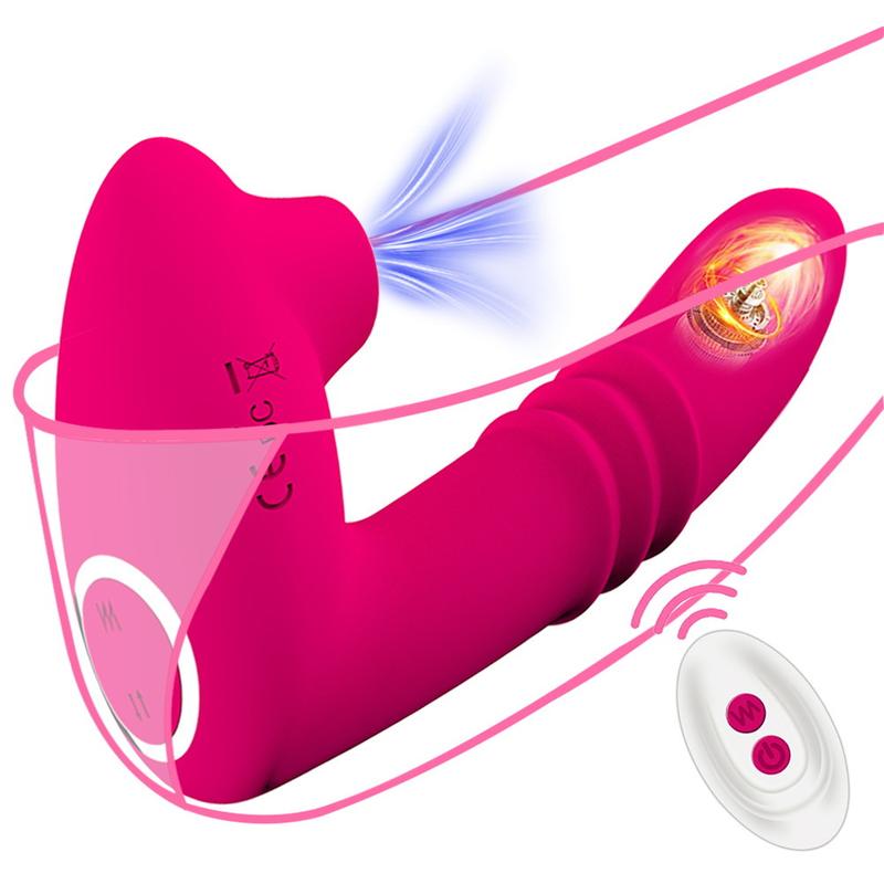Women Masturbation Clitoris Sucking Thrusting Telescopic Vagina Vibrators - Lovetoys wholesales shop