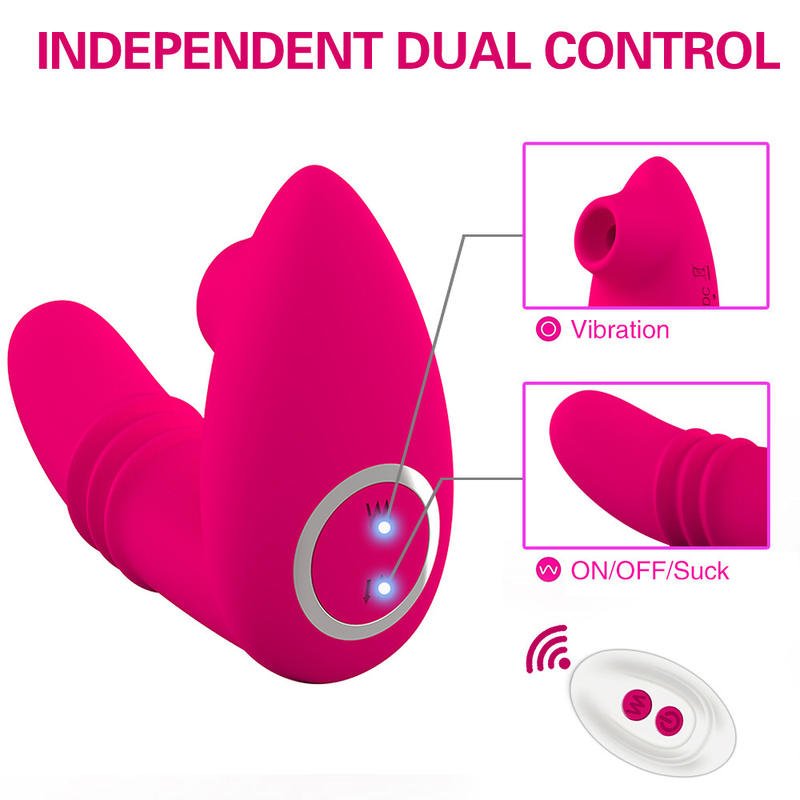 Women Masturbation Clitoris Sucking Thrusting Telescopic Vagina Vibrators - Lovetoys wholesales shop