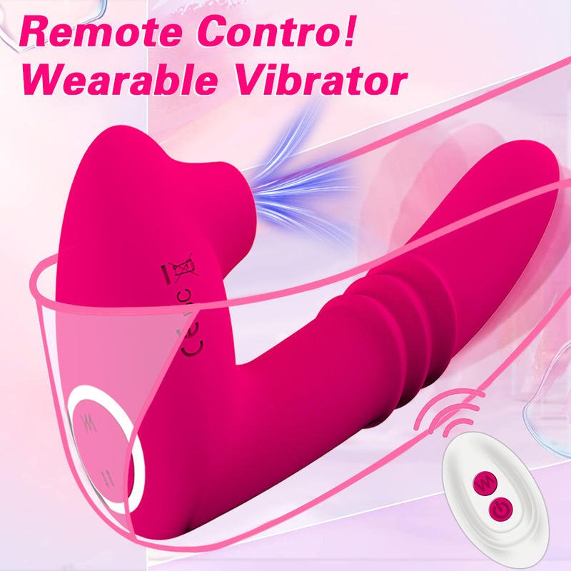 Women Masturbation Clitoris Sucking Thrusting Telescopic Vagina Vibrators - Lovetoys wholesales shop