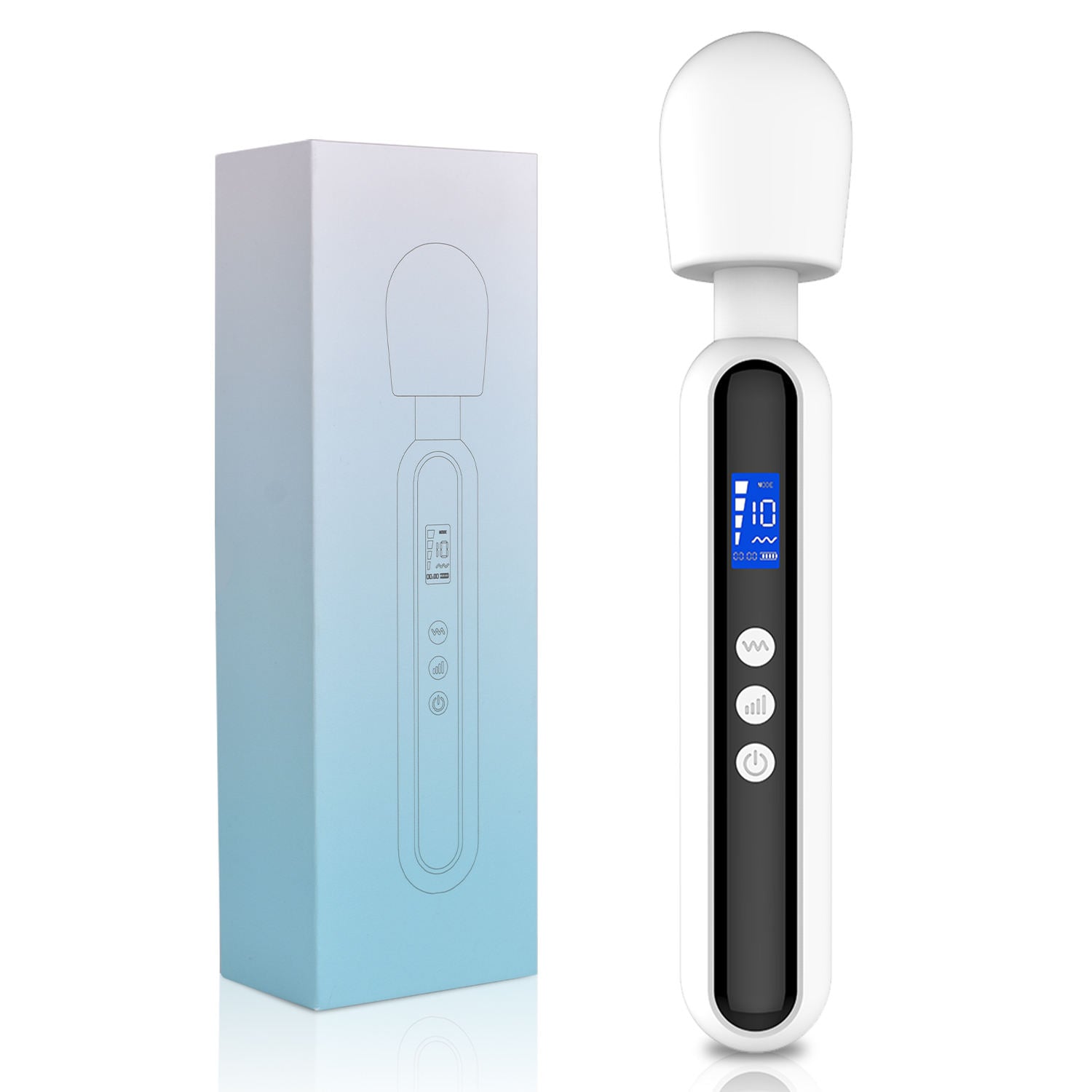 Women Personal Full Body AV Wand Lcd Display Vibrators - Lovetoys wholesales shop