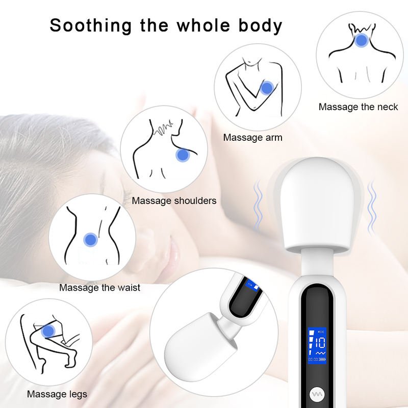Women Personal Full Body AV Wand Lcd Display Vibrators - Lovetoys wholesales shop