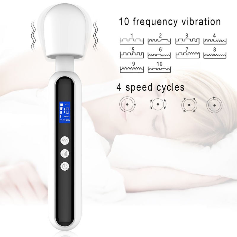 Women Personal Full Body AV Wand Lcd Display Vibrators - Lovetoys wholesales shop