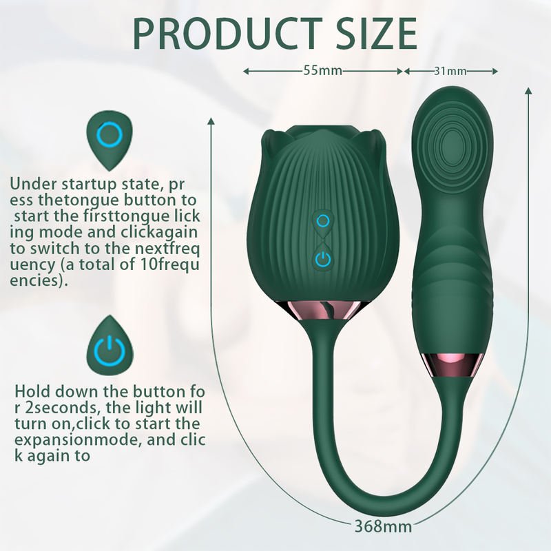 Women Sex Toys 3 in 1 Rose Sex Stimulus Vibrator - Lovetoys wholesales shop