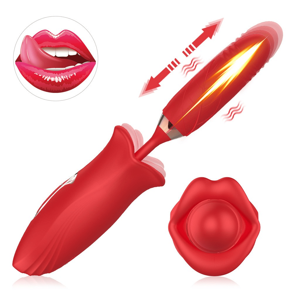 Women Sex Toys Biting thrusting Rose Vibrator - Lovetoys wholesales shop