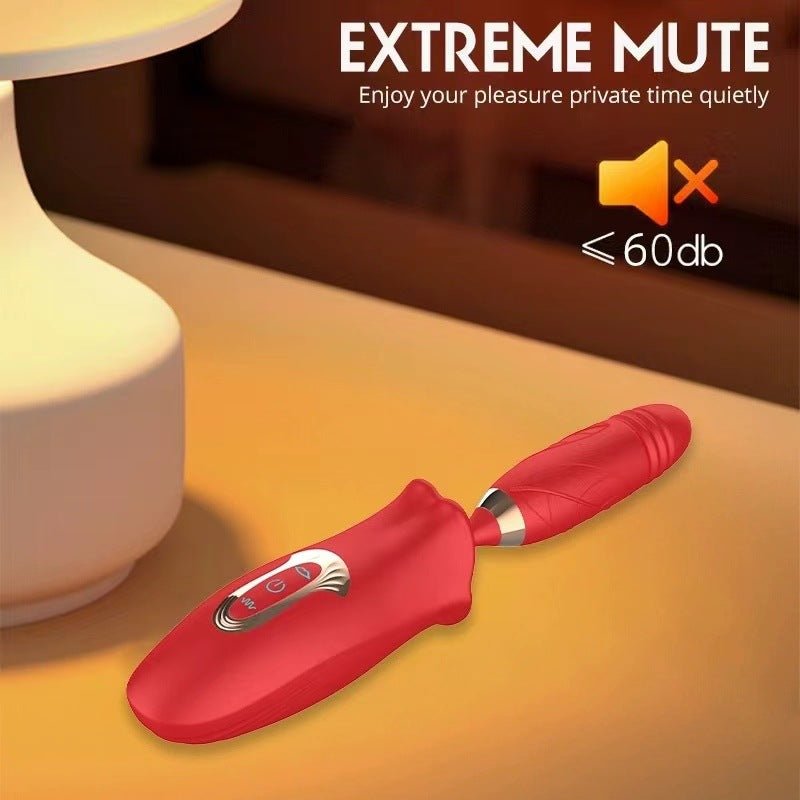 Women Sex Toys Biting thrusting Rose Vibrator - Lovetoys wholesales shop