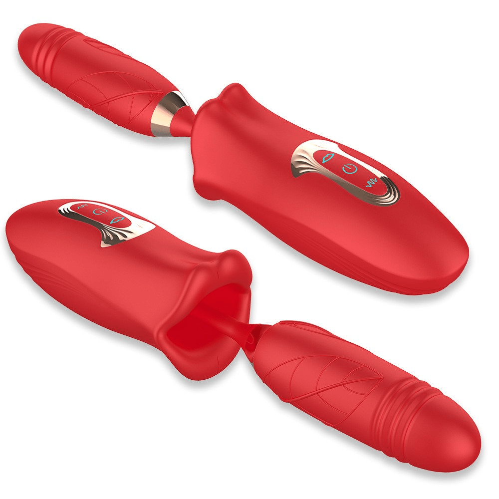 Women Sex Toys Biting thrusting Rose Vibrator - Lovetoys wholesales shop