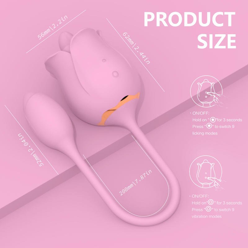 Women Sex Toys Clitoralis Stimulator Sucking Falpping Rose Vibrator - Lovetoys wholesales shop