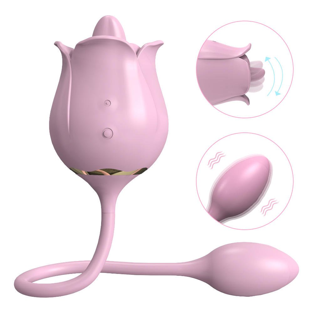 Women Sex Toys Clitoralis Stimulator Sucking Falpping Rose Vibrator - Lovetoys wholesales shop