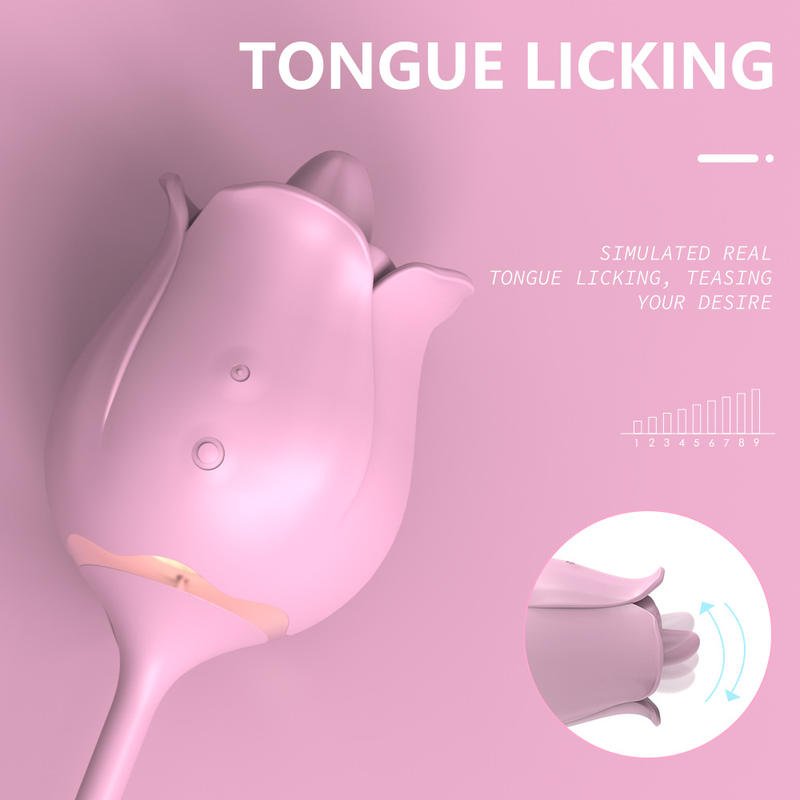 Women Sex Toys Clitoralis Stimulator Sucking Falpping Rose Vibrator - Lovetoys wholesales shop