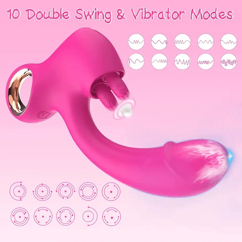 Women Sex Toys Double Tongue Clitoral Vibrator - Lovetoys wholesales shop