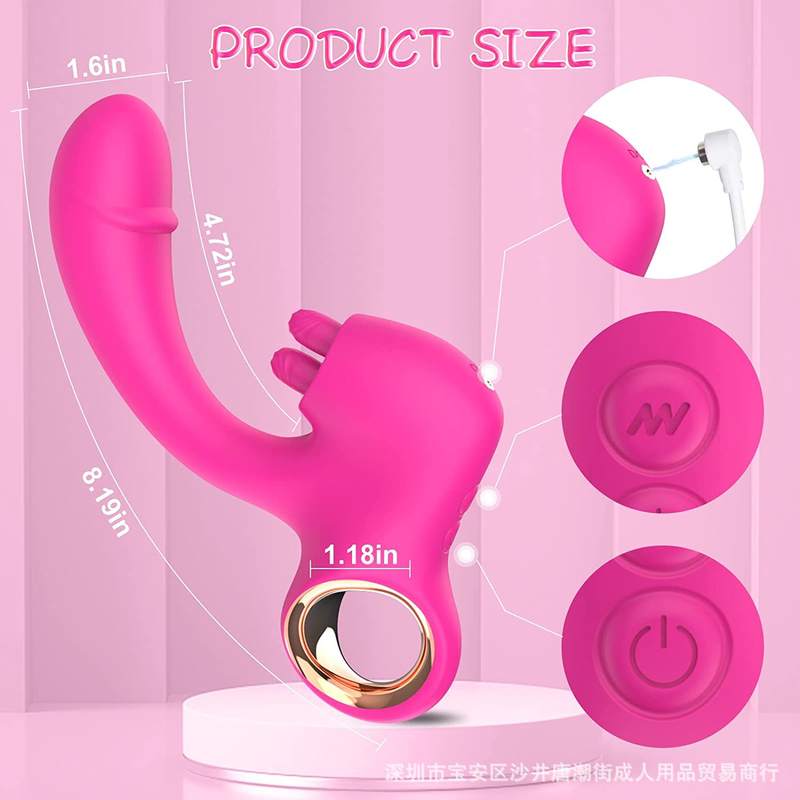 Women Sex Toys Double Tongue Clitoral Vibrator - Lovetoys wholesales shop