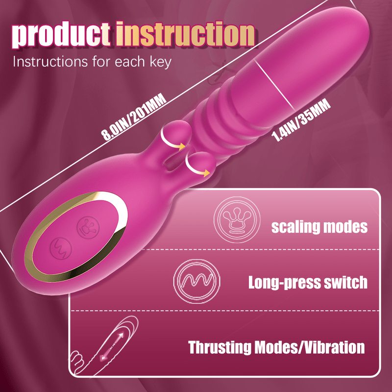 Women Sex Toys G - Spot Stimulation Vibrators Powerful Thrusting Breast Massage - Lovetoys wholesales shop