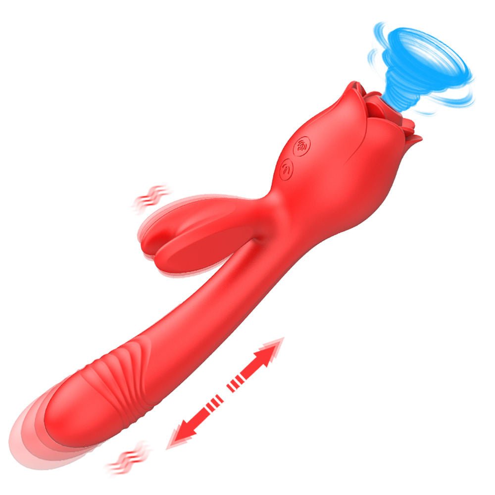 Women Sex Toys G - Spot Vaginal Clit Stimulator Rose Wand Rabbit Vibrator - Lovetoys wholesales shop