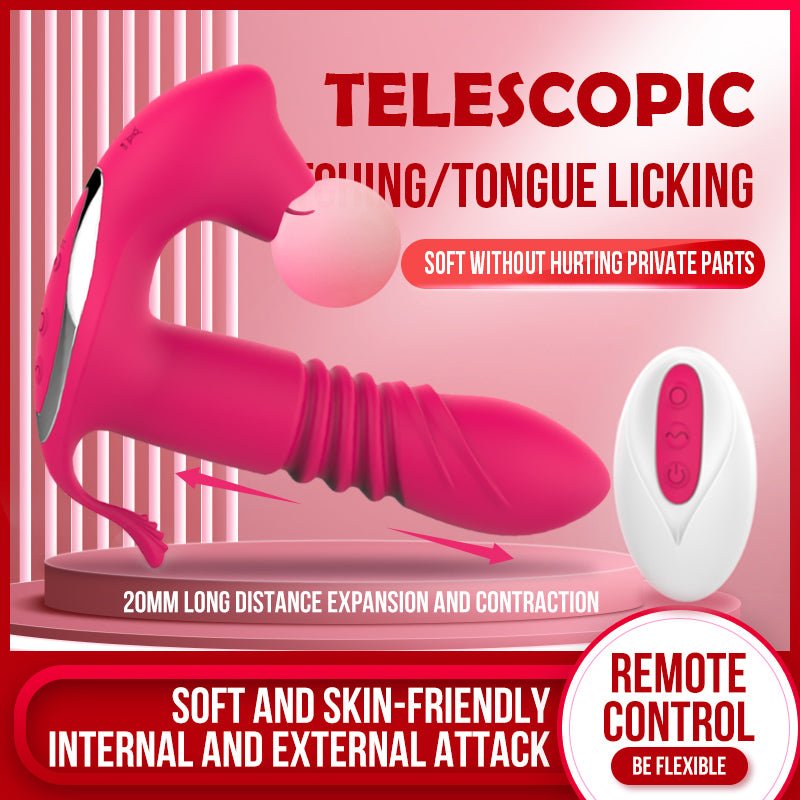 Women Sex Toys Licking &Thrusting Strap - on Dildo Vibrator - Lovetoys wholesales shop