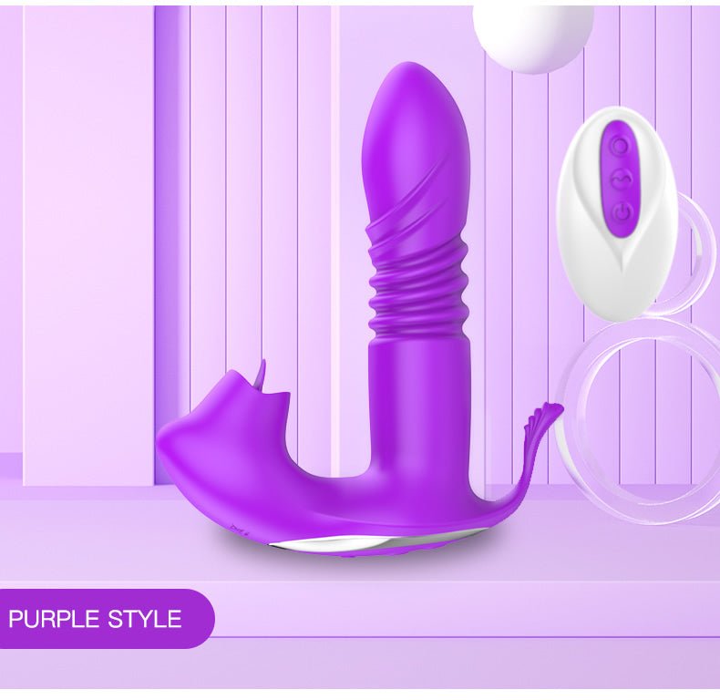 Women Sex Toys Licking &Thrusting Strap - on Dildo Vibrator - Lovetoys wholesales shop
