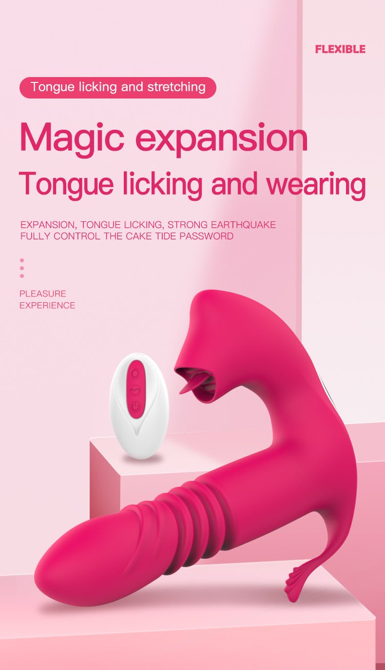 Women Sex Toys Licking &Thrusting Strap - on Dildo Vibrator - Lovetoys wholesales shop